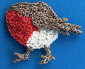 Crochet robin 2 ply body with wing