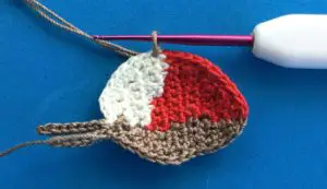 Crochet robin 2 ply joining for first leg