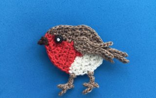 Finished crochet robin 2 ply landscape