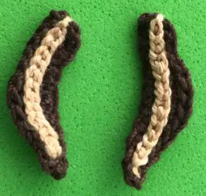 Crochet dachshund 2 ply ears with inner ears