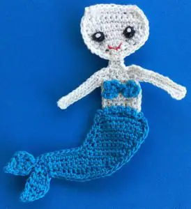 Crochet mermaid 2 ply body with head