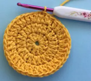 Crochet spring blanket granny row three
