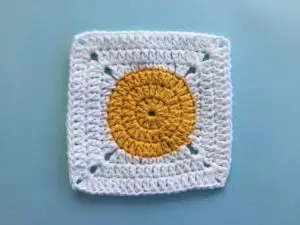 Finished Crochet spring blanket granny landscape