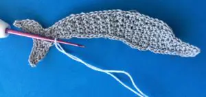 Crochet dolphin 2 ply joining for tummy