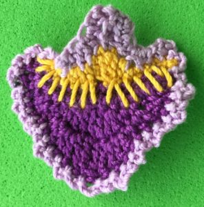 Crochet orchid 2 ply large petal markings