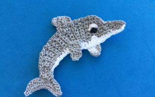 Finished crochet dolphin 2 ply landscape