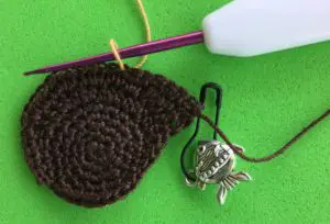 Crochet chipmunk 2 ply joining for body row 8