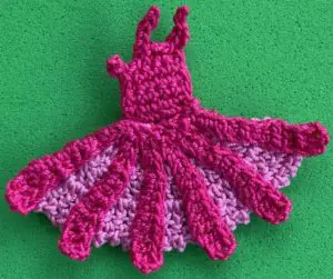 Crochet ballerina 2 ply dress with skirt