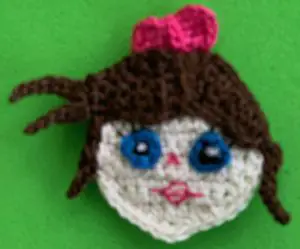 Crochet ballerina 2 ply head with bow