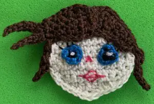 Crochet ballerina 2 ply head with mouth and nose