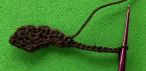 Crochet ballerina 2 ply left hair part neatened