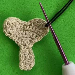Crochet boxer dog 2 ply joining for mouth