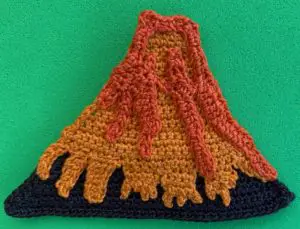 Crochet volcano 2 ply bottom with top