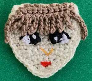 Crochet German boy 2 ply head with mouth and nose