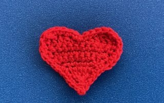 Finished crochet heart 2 ply landscape
