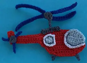 Crochet helicopter 2 ply body with main blades