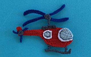 Finished crochet helicopter 2 ply landscape