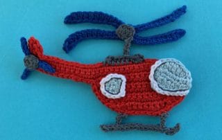 Finished crochet helicopter 4 ply landscape