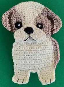 Crochet Shih Tzu 2 ply body with head