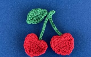 Finished crochet cherry 4 ply landscape