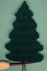 Crochet tall pine tree 2 ply joining for trunk