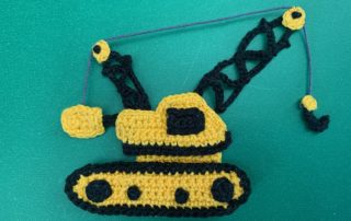 Finished crochet crane 2 ply landscape
