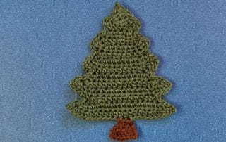 Finished crochet short pine tree 2 ply landscape