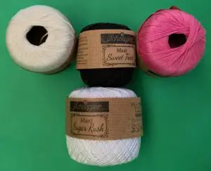 Crochet border collie 2 ply cotton