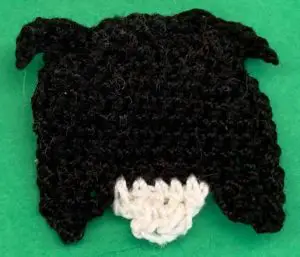 Crochet border collie 2 ply head bottom