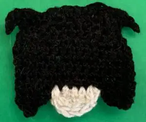 Crochet border collie 2 ply head bottom neatened