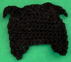 Crochet border collie 2 ply head with ears