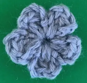 Crochet flower scarf flower centre