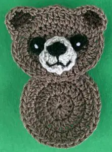 Crochet small teddy bear 2 ply body with head