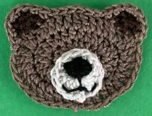 Crochet small teddy bear 2 ply head with muzzle