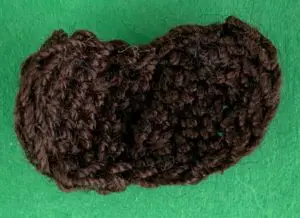 Crochet small teddy bear 2 ply left arm neatened