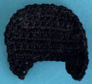 Crochet tri colored border collie 2 ply head neatened