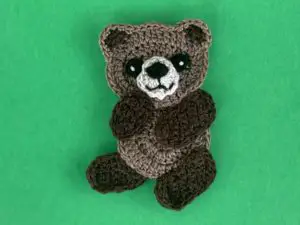 Finished crochet small teddy bear pattern 2 ply landscape