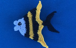 Finished crochet angelfish 2 ply landscape