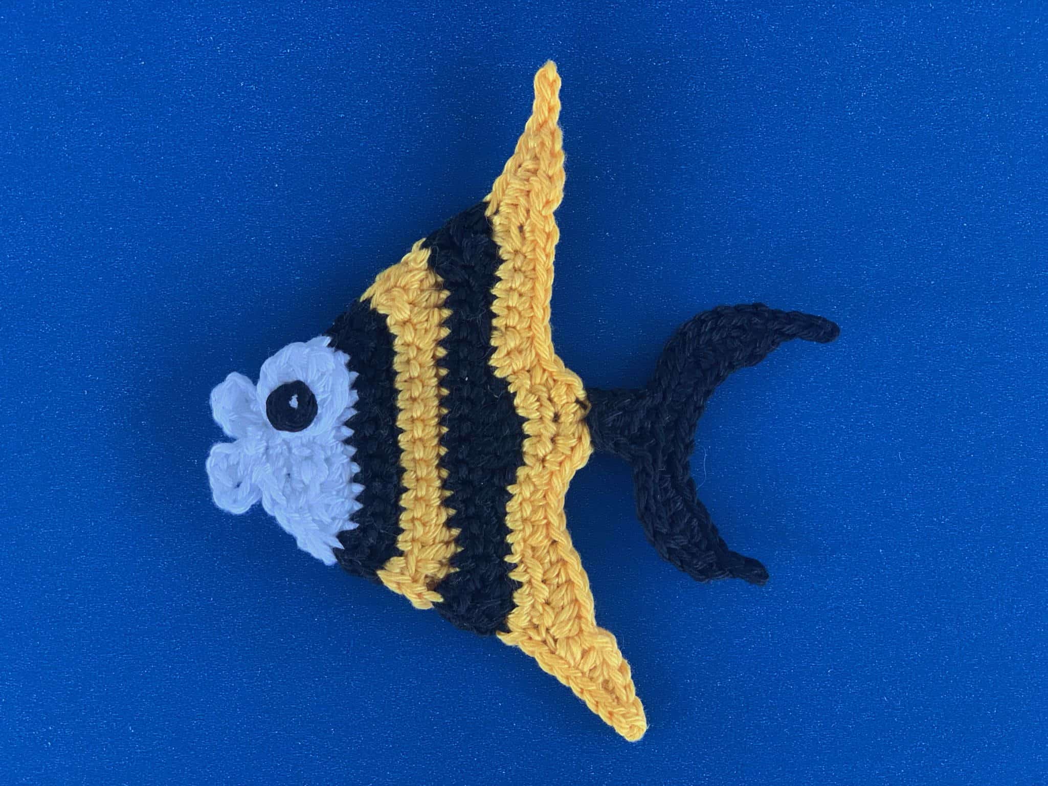 Finished crochet angelfish 4 ply landscape
