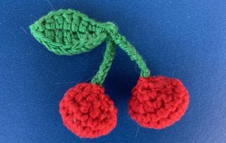 Finished crochet cherry bunch 4 ply landscape