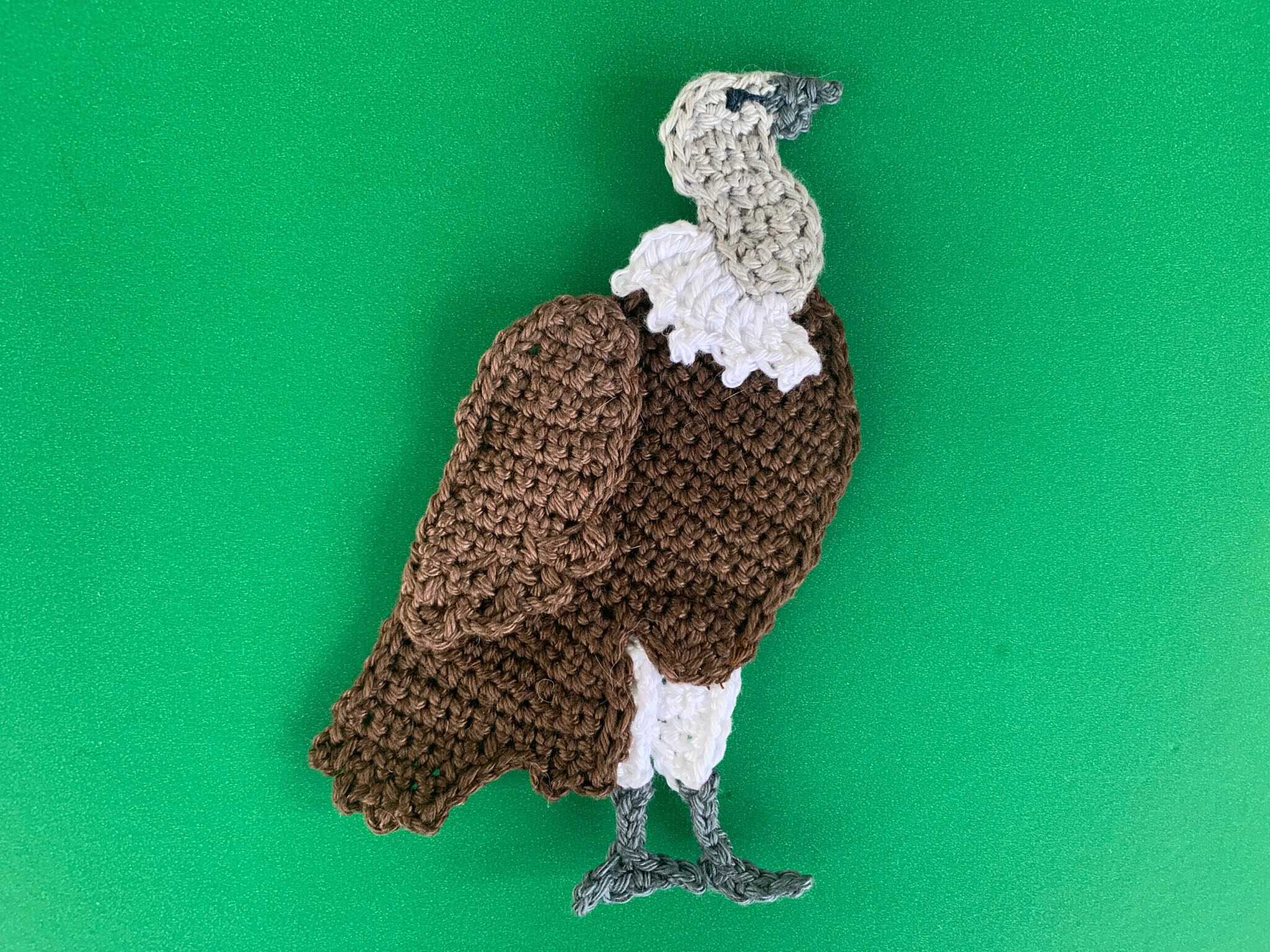 Finished crochet vulture 4 ply landscape