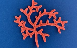 Finished crochet coral 2 ply landscape