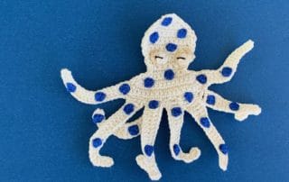 Finished crochet octopus 4 ply landscape