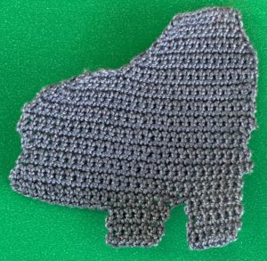 Crochet schnauzer 2 ply body with second leg