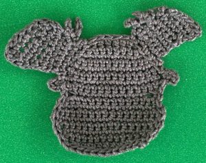Crochet schnauzer 2 ply head with ears