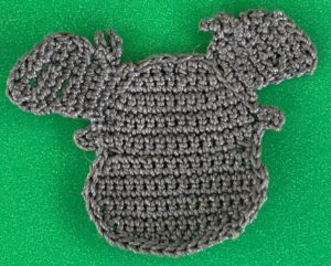 Crochet schnauzer 2 ply head with ears neatened