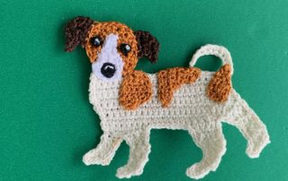 Finished crochet jack russell 2 ply landscape