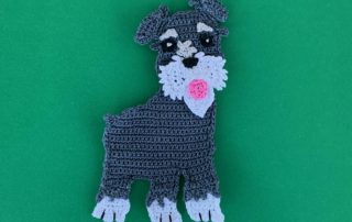 Finished crochet schnauzer 2 ply landscape