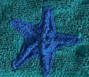 Crochet sea towel starfish