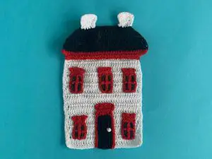 Finished crochet house pattern 2 ply landscape